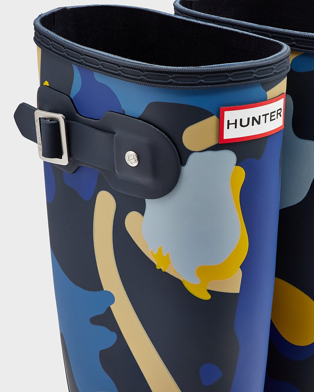 Women Hunter Original Rockpool Camo | Tall Rain Boots Navy Camo | NZ-46031-FYNZ